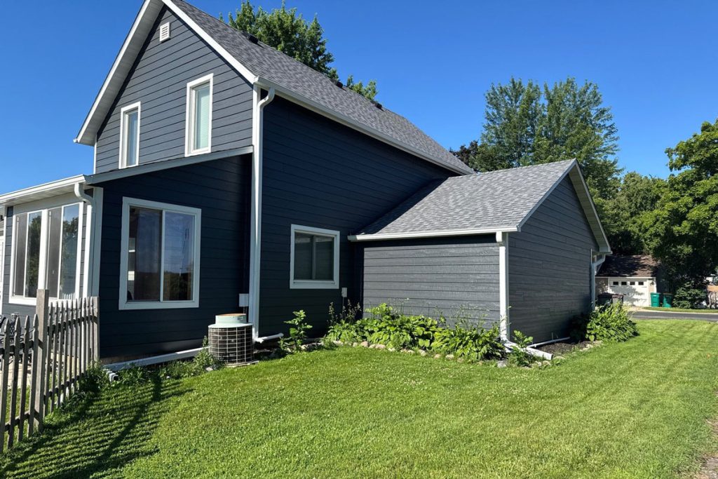 Exterior Remodel Dark Grey Siding