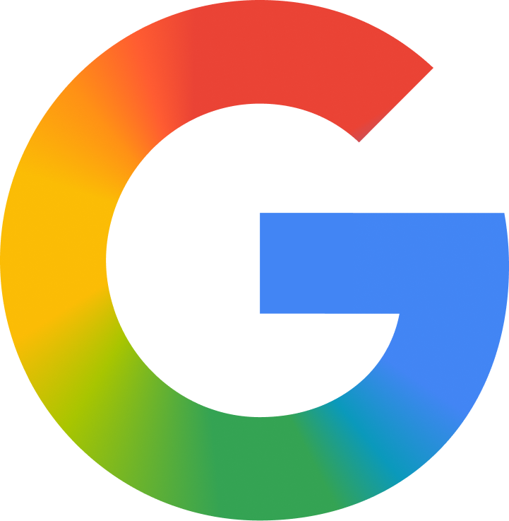 Multicolored gradient letter G logo on black background